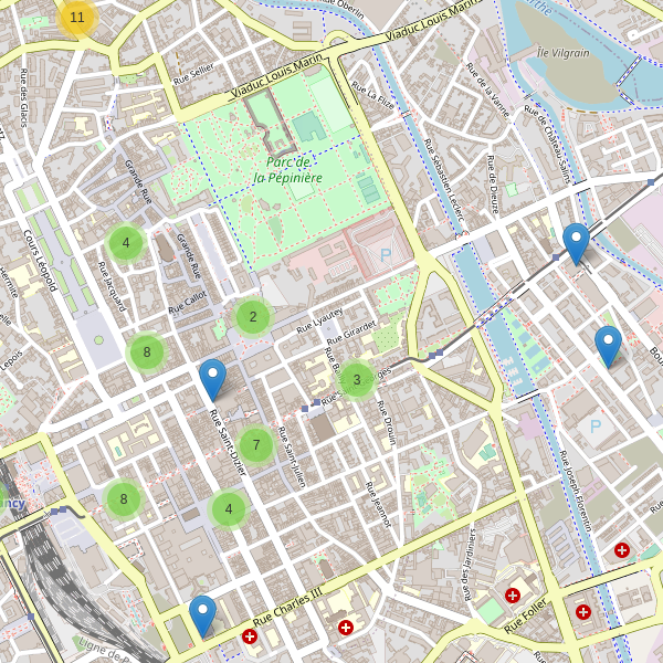 Carte des guichets-automatiques à Nancy Thumbnail