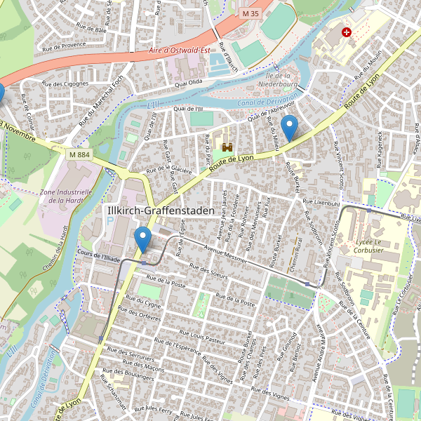 Thumbnail Carte des hôtels à Illkirch-Graffenstaden