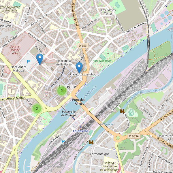 Thumbnail Carte des hôtels à Thionville (Moselle)