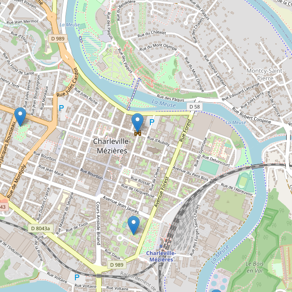 Carte des monuments à Charleville-Mézières Thumbnail