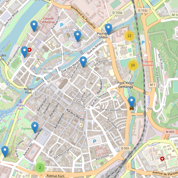 Carte des monuments à Metz (Moselle) Thumbnail