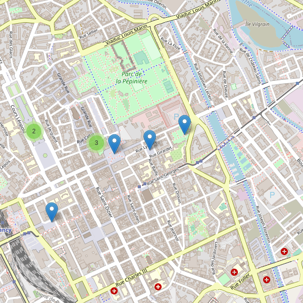 Carte des monuments à Nancy Thumbnail