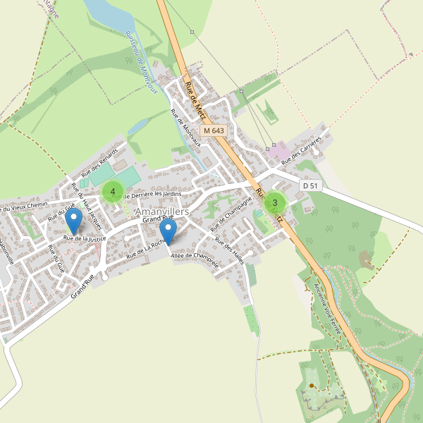 Carte des parkings à Amanvillers Thumbnail