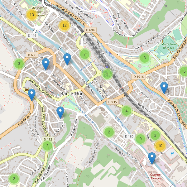 Thumbnail Carte des parkings à Bar-le-Duc