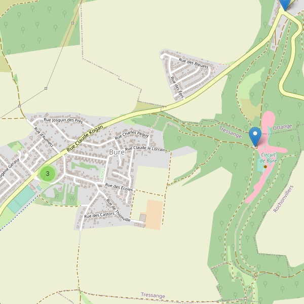 Carte des parkings à Bure (Moselle) Thumbnail