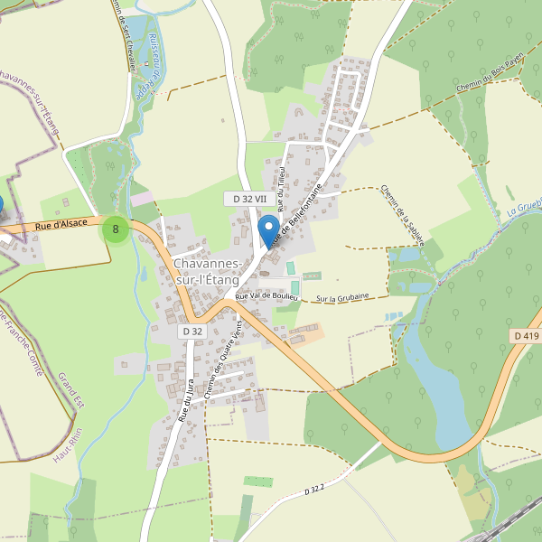 Carte des parkings à Chavannes-sur-l'Étang Thumbnail