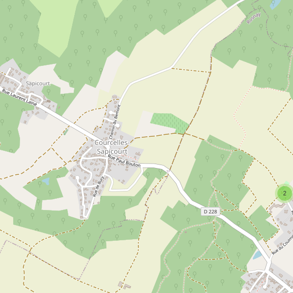 Carte des parkings à Courcelles-Sapicourt Thumbnail