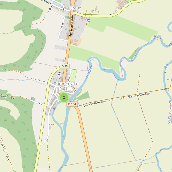 Carte des parkings à Domrémy-la-Pucelle Thumbnail