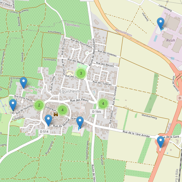 Carte des parkings à Eguisheim Thumbnail