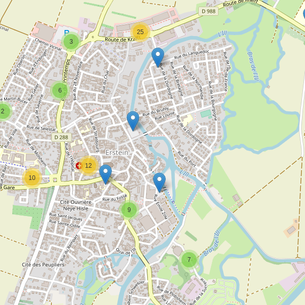 Carte des parkings à Erstein Thumbnail