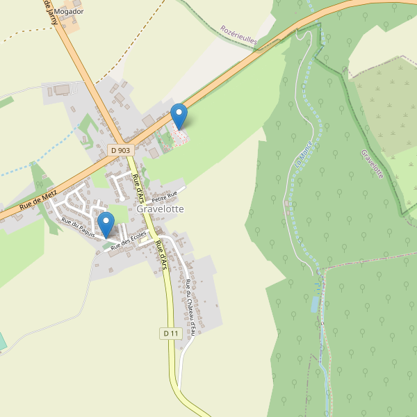 Carte des parkings à Gravelotte Thumbnail