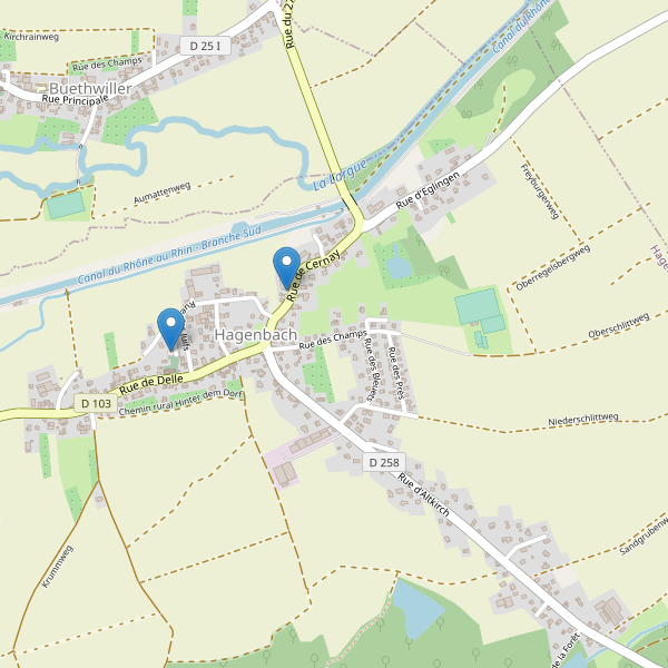Carte des parkings à Hagenbach Thumbnail
