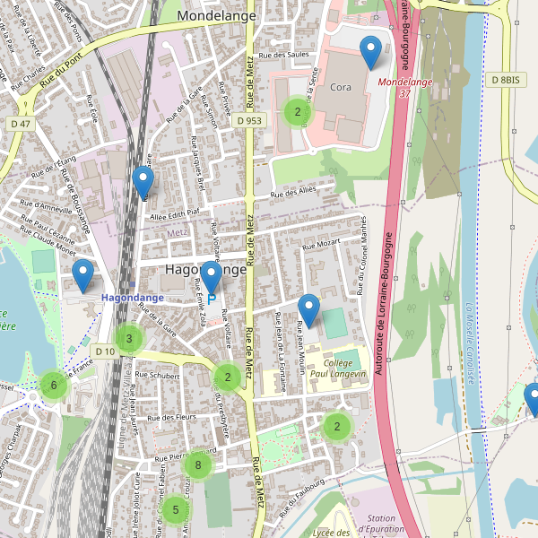 Carte des parkings à Hagondange Thumbnail
