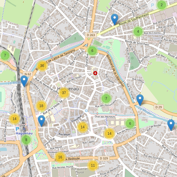 Carte des parkings à Haguenau Thumbnail