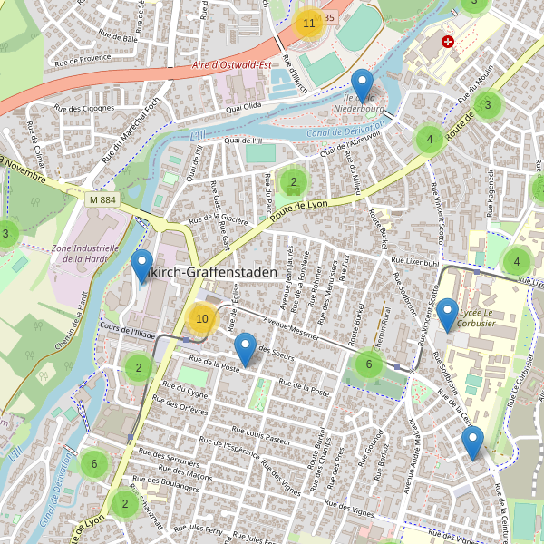 Carte des parkings à Illkirch-Graffenstaden Thumbnail