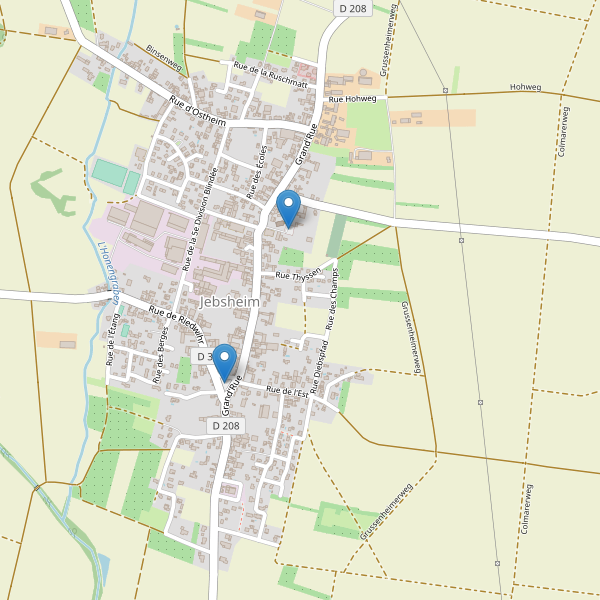 Carte des parkings à Jebsheim Thumbnail