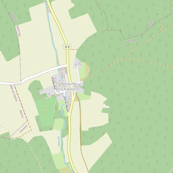 Carte des parkings à La Neuville en Chaillois Thumbnail
