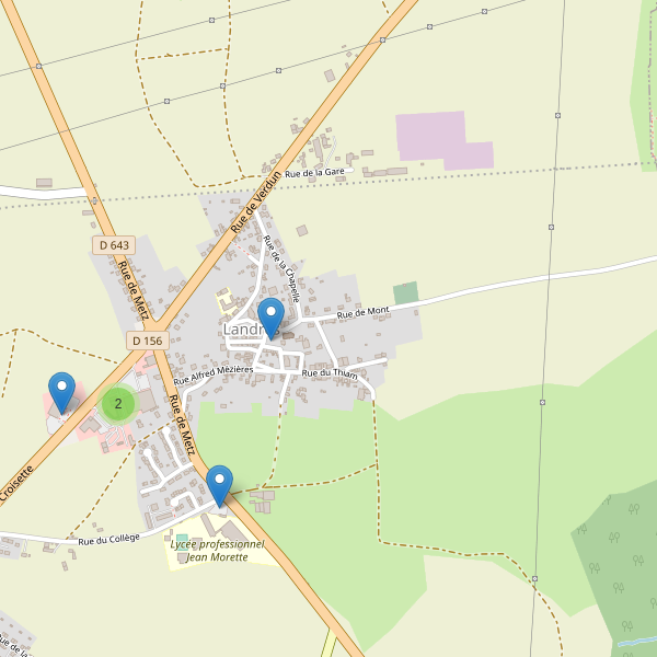 Carte des parkings à Landres Thumbnail