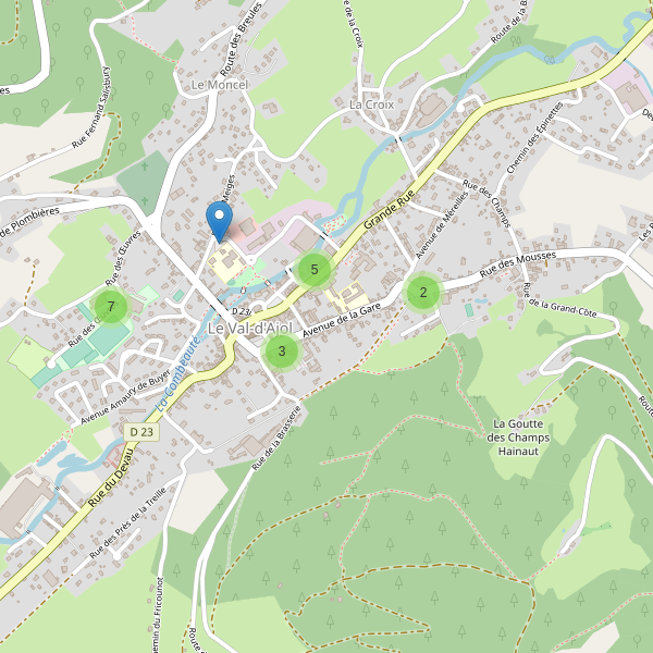 Carte des parkings à Le Val-d'Ajol Thumbnail