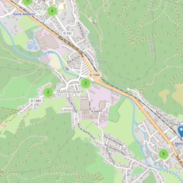 Carte des parkings à Malmerspach Thumbnail