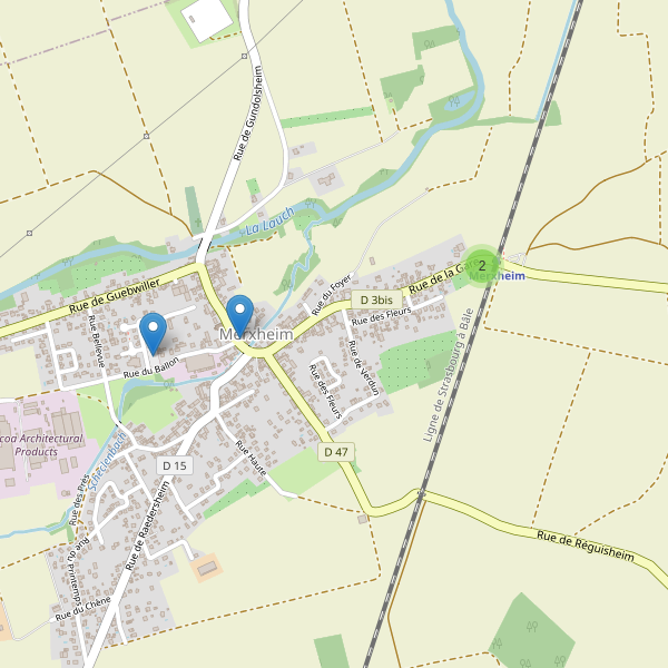 Carte des parkings à Merxheim Thumbnail