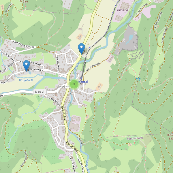 Carte des parkings à Metzeral Thumbnail