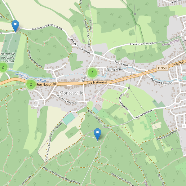 Carte des parkings à Montauville Thumbnail