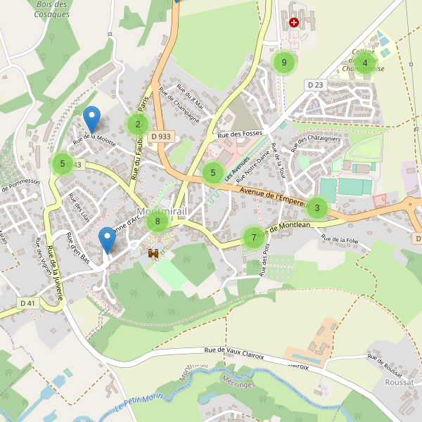Carte des parkings à Montmirail (Marne) Thumbnail
