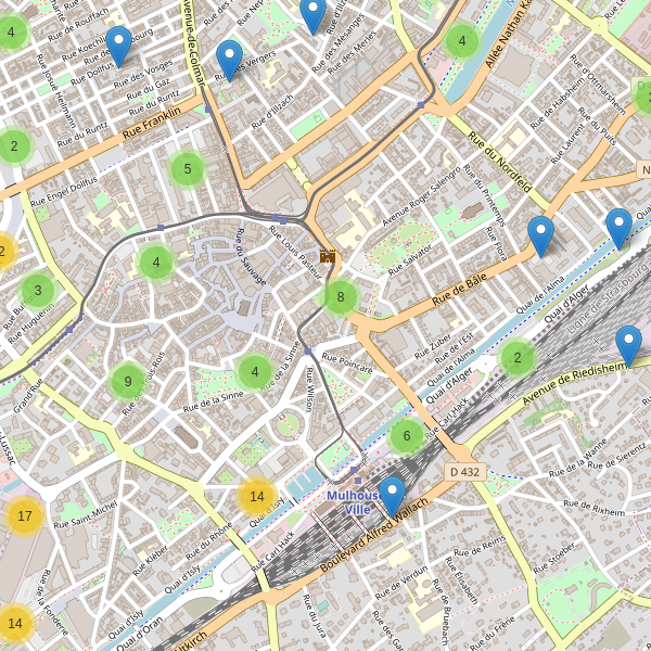 Carte des parkings à Mulhouse Thumbnail