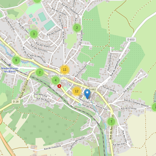Carte des parkings à Niederbronn-les-Bains Thumbnail