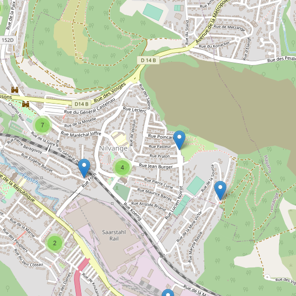 Carte des parkings à Nilvange Thumbnail