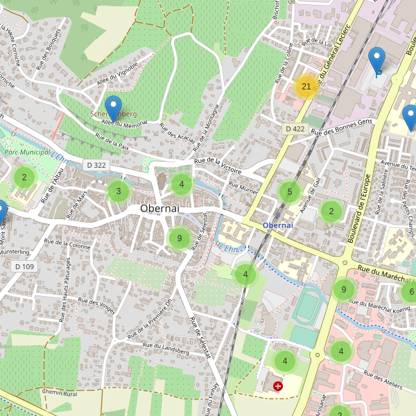 Carte des parkings à Obernai Thumbnail