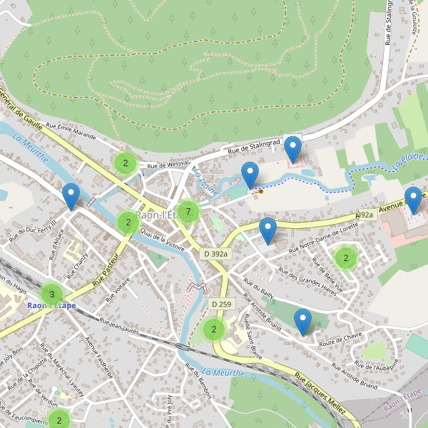 Carte des parkings à Raon-l'Étape Thumbnail