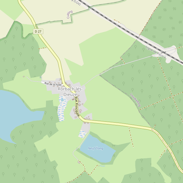 Carte des parkings à Rorbach-lès-Dieuze Thumbnail