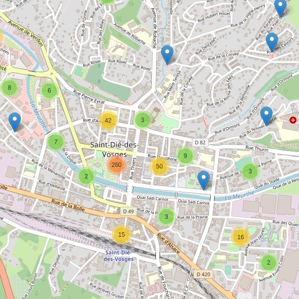 Carte des parkings à Saint-Dié-des-Vosges Thumbnail