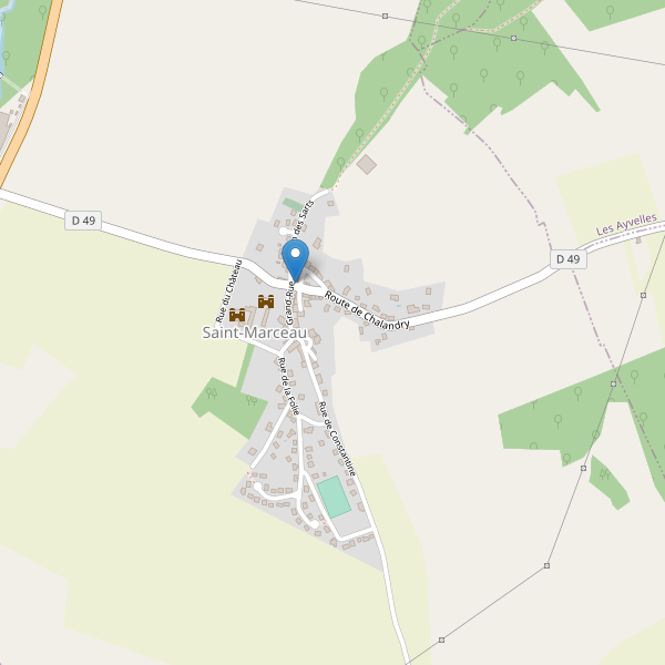 Carte des parkings à Saint-Marceau (Ardennes) Thumbnail