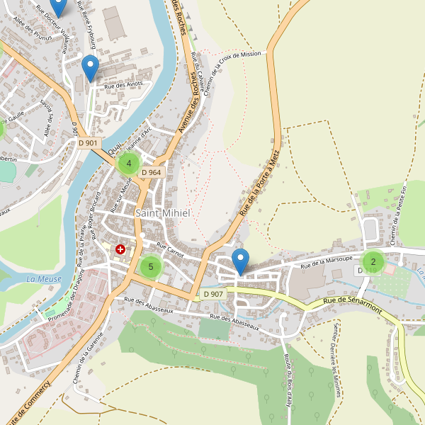 Carte des parkings à Saint-Mihiel Thumbnail