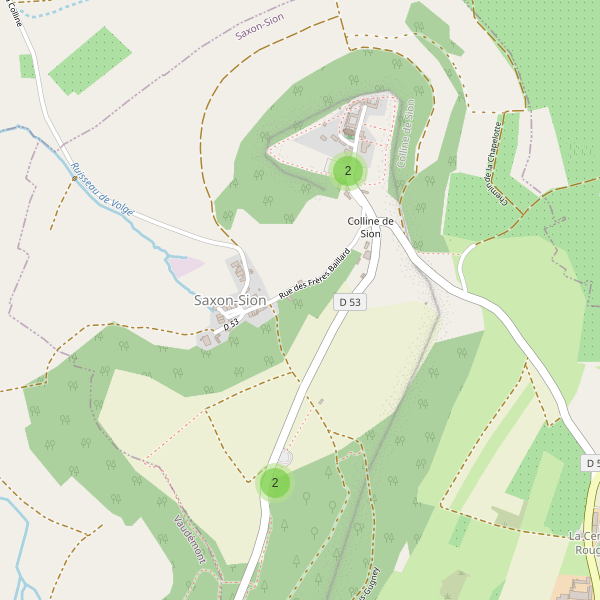 Carte des parkings à Saxon-Sion Thumbnail