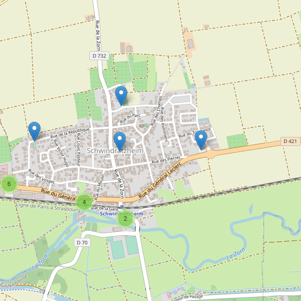 Carte des parkings à Schwindratzheim Thumbnail
