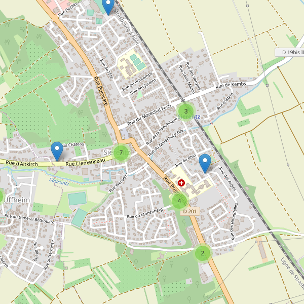 Carte des parkings à Sierentz Thumbnail