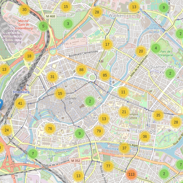 Thumbnail Carte des parkings à Strasbourg