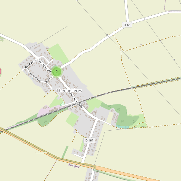 Carte des parkings à Thennelières Thumbnail