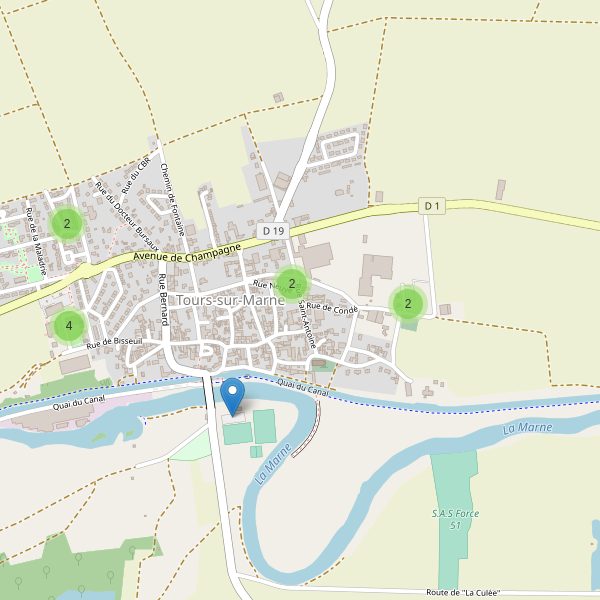 Carte des parkings à Tours-sur-Marne Thumbnail