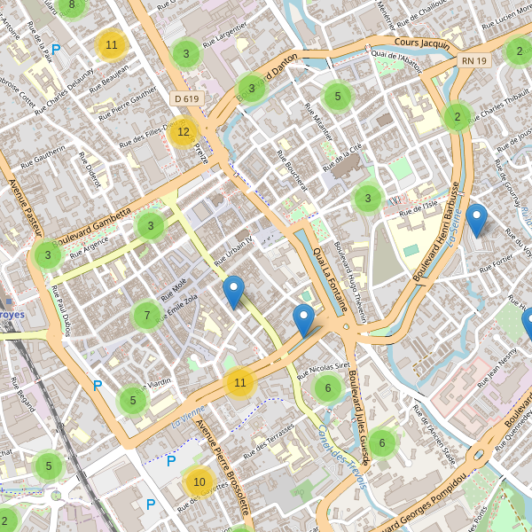 Thumbnail Carte des parkings à Troyes