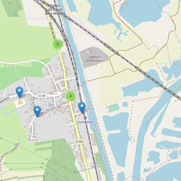Carte des parkings à Vandières (Meurthe-et-Moselle) Thumbnail