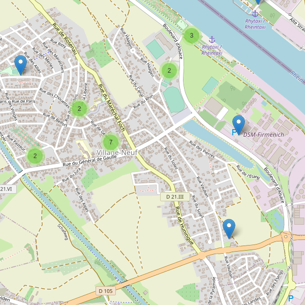Carte des parkings à Village-Neuf Thumbnail