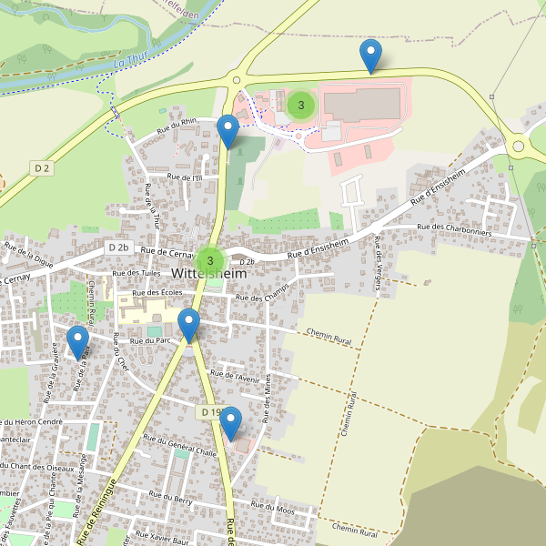 Carte des parkings à Wittelsheim Thumbnail