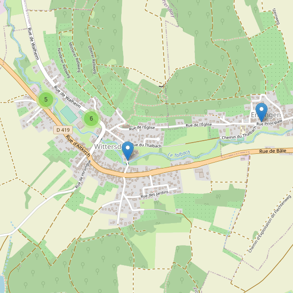 Carte des parkings à Wittersdorf Thumbnail