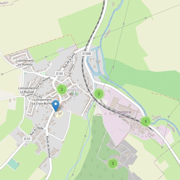 Carte des parkings à Xeuilley Thumbnail