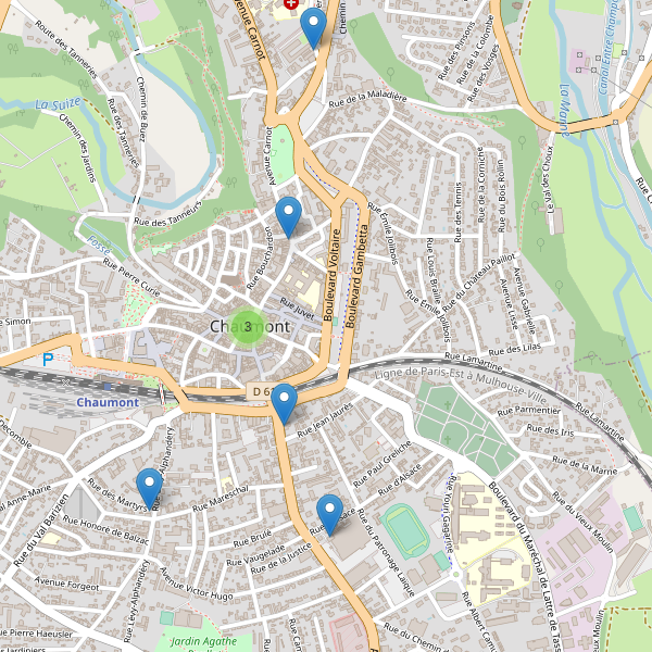 Carte des pharmacies à Chaumont (Haute-Marne) Thumbnail